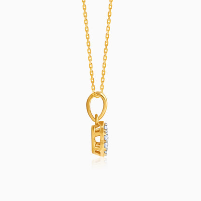 Gold Radiant Lab Grown Diamond Pendant