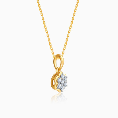 Gold Radiant Lab Grown Diamond Pendant