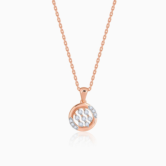 Rose Gold Cocoon Lab Grown Diamond Pendant