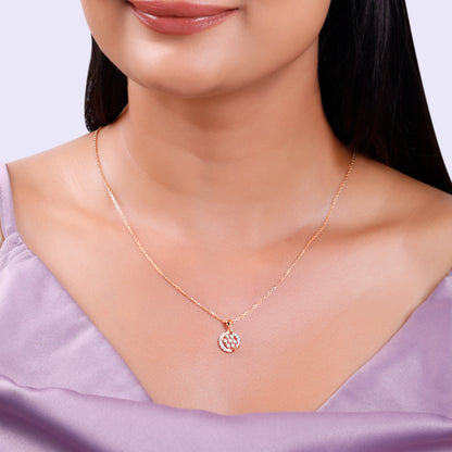 Rose Gold Cocoon Lab Grown Diamond Pendant