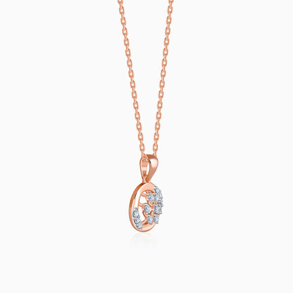 Rose Gold Cocoon Lab Grown Diamond Pendant