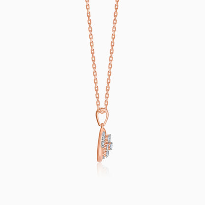Rose Gold Cocoon Lab Grown Diamond Pendant