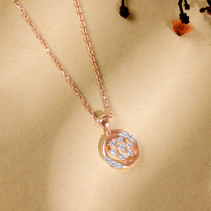 Rose Gold Cocoon Lab Grown Diamond Pendant