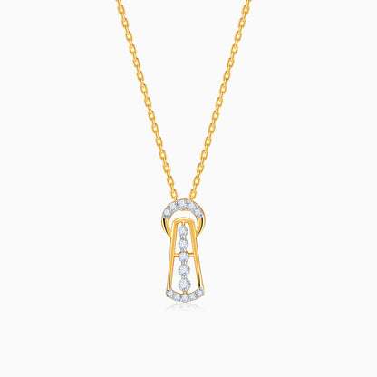 Gold Aquarius Lab Grown Diamond Pendant