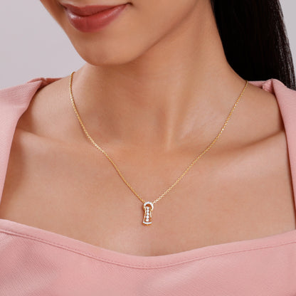 Gold Aquarius Lab Grown Diamond Pendant