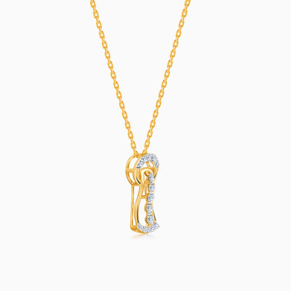 Gold Aquarius Lab Grown Diamond Pendant