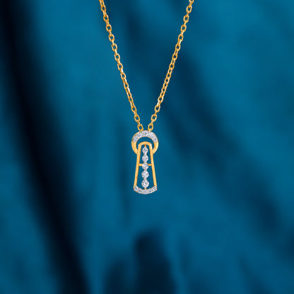 Gold Aquarius Lab Grown Diamond Pendant