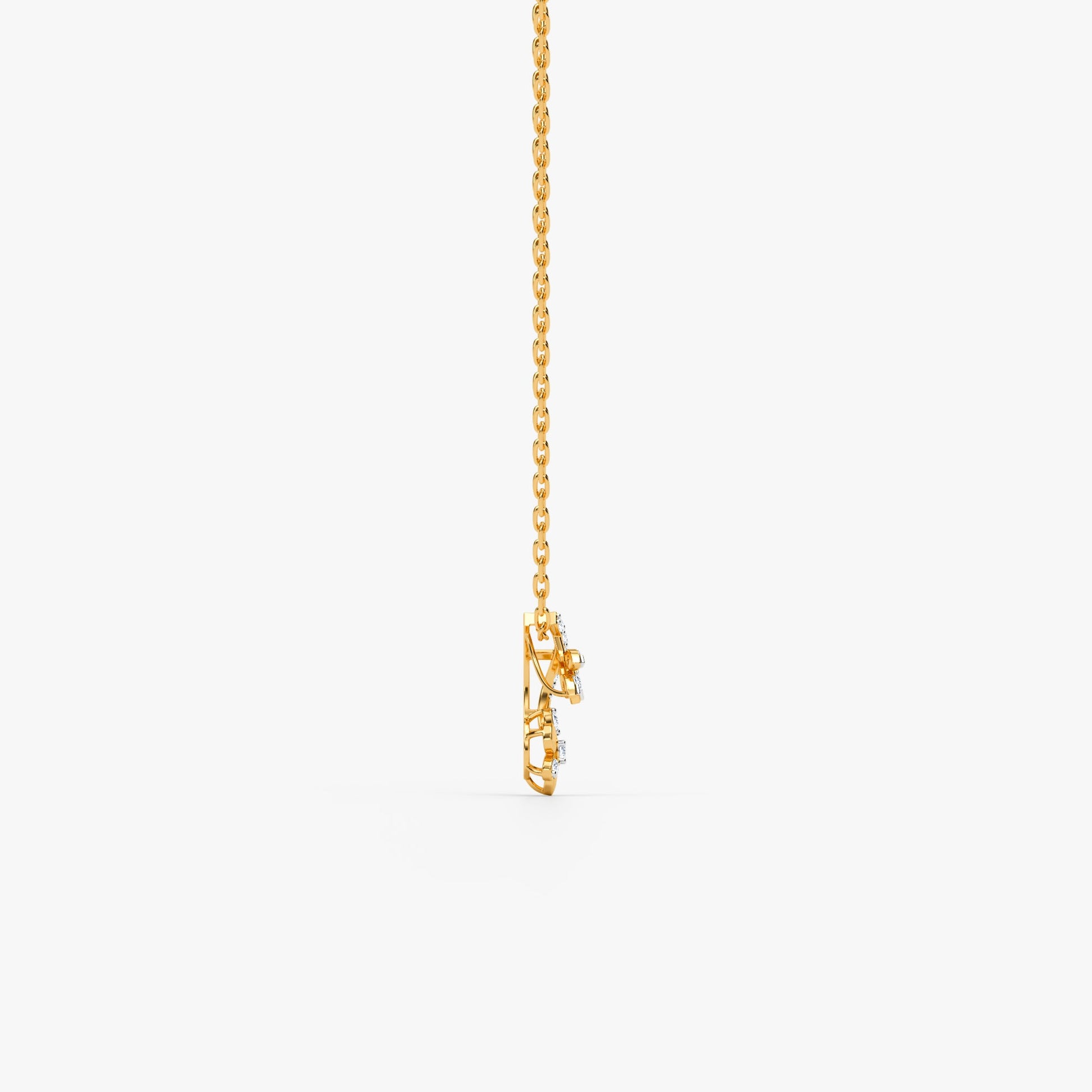Gold Whispering Bloom Lab Grown Diamond Pendant