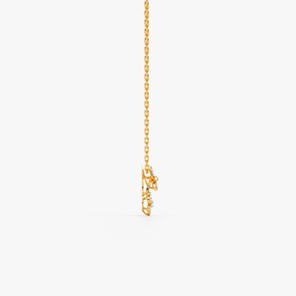 Gold Whispering Bloom Lab Grown Diamond Pendant
