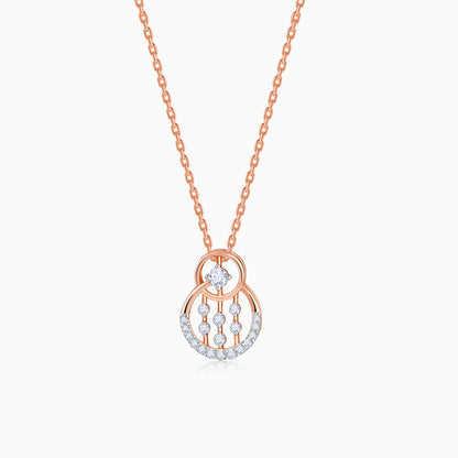 Rose Gold Glory Cluster Lab Grown Diamond Pendant