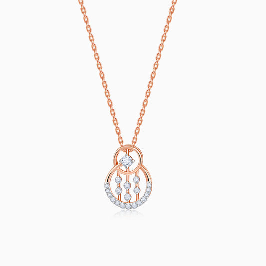 Rose Gold Glory Cluster Lab Grown Diamond Pendant