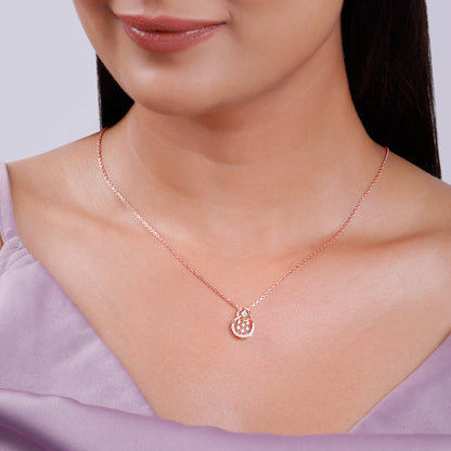 Rose Gold Glory Cluster Lab Grown Diamond Pendant