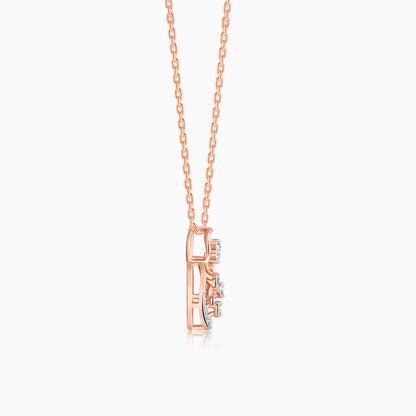 Rose Gold Glory Cluster Lab Grown Diamond Pendant