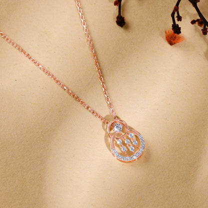 Rose Gold Glory Cluster Lab Grown Diamond Pendant