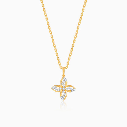Gold Blooming Lab Grown Diamond Pendant