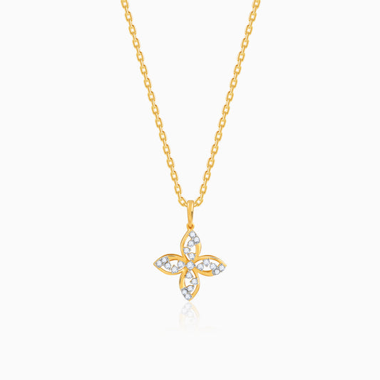 Gold Blooming Lab Grown Diamond Pendant