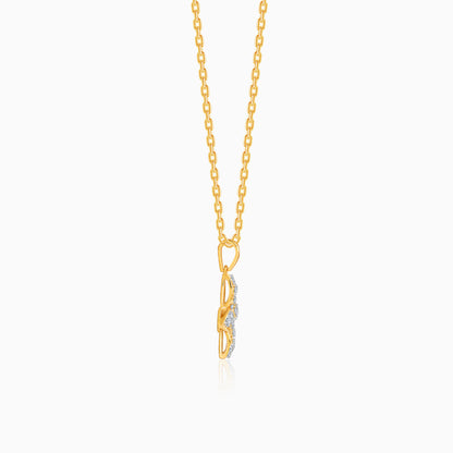 Gold Blooming Lab Grown Diamond Pendant