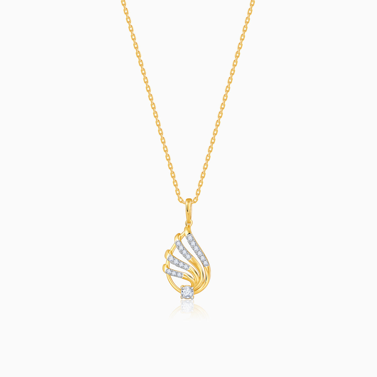 Gold Drop Lab Grown Diamond Pendant