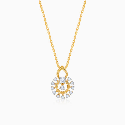 Gold Blossom Lab Grown Diamond Pendant