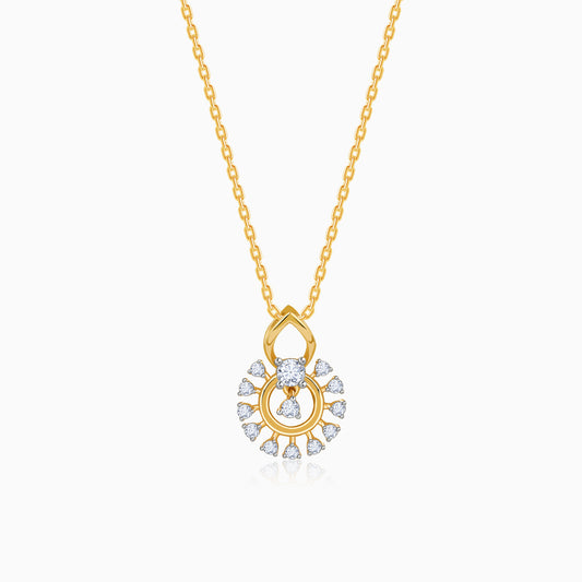 Gold Blossom Lab Grown Diamond Pendant