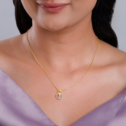 Gold Blossom Lab Grown Diamond Pendant