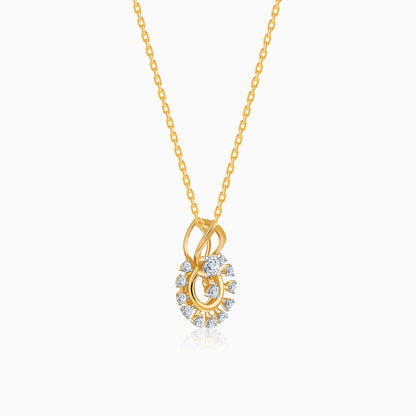 Gold Blossom Lab Grown Diamond Pendant