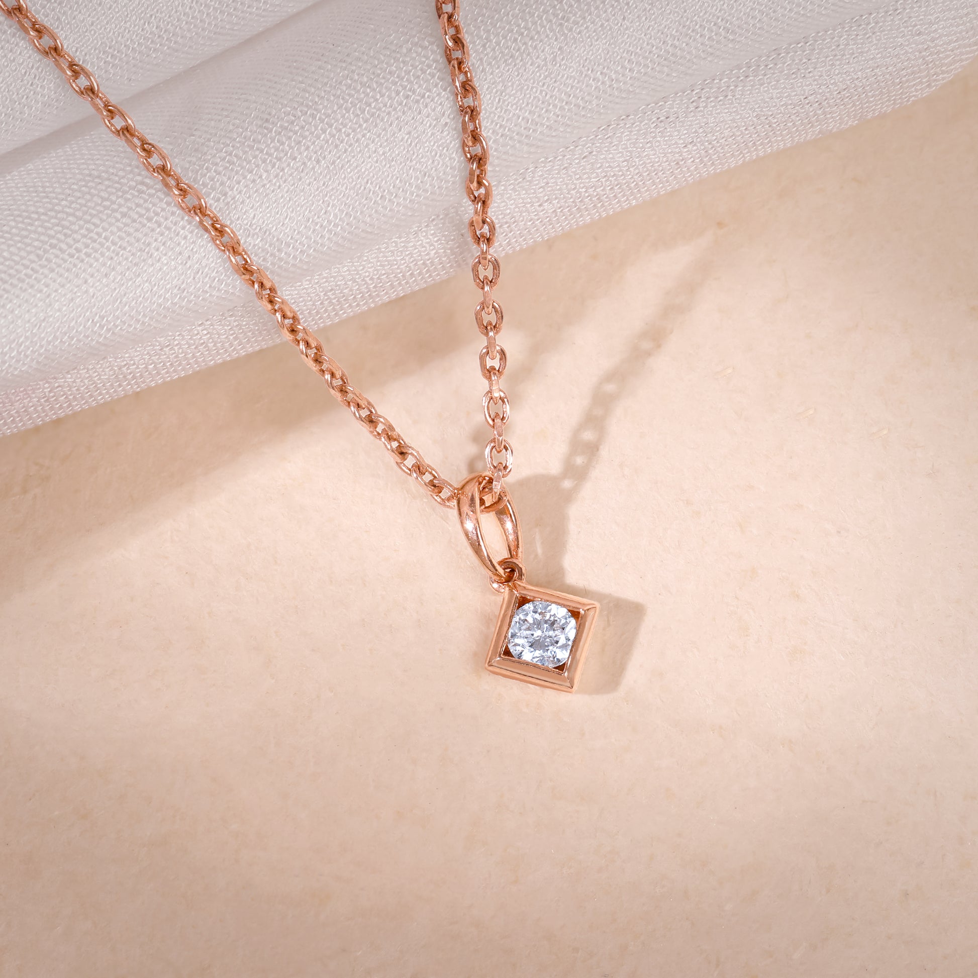 Rose Gold Kaiva Lab Grown Diamond Pendant