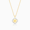 Gold Interlinked Circles Diamond Pendant