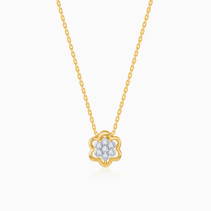 Gold Bloom Essence Lab Grown Diamond Pendant