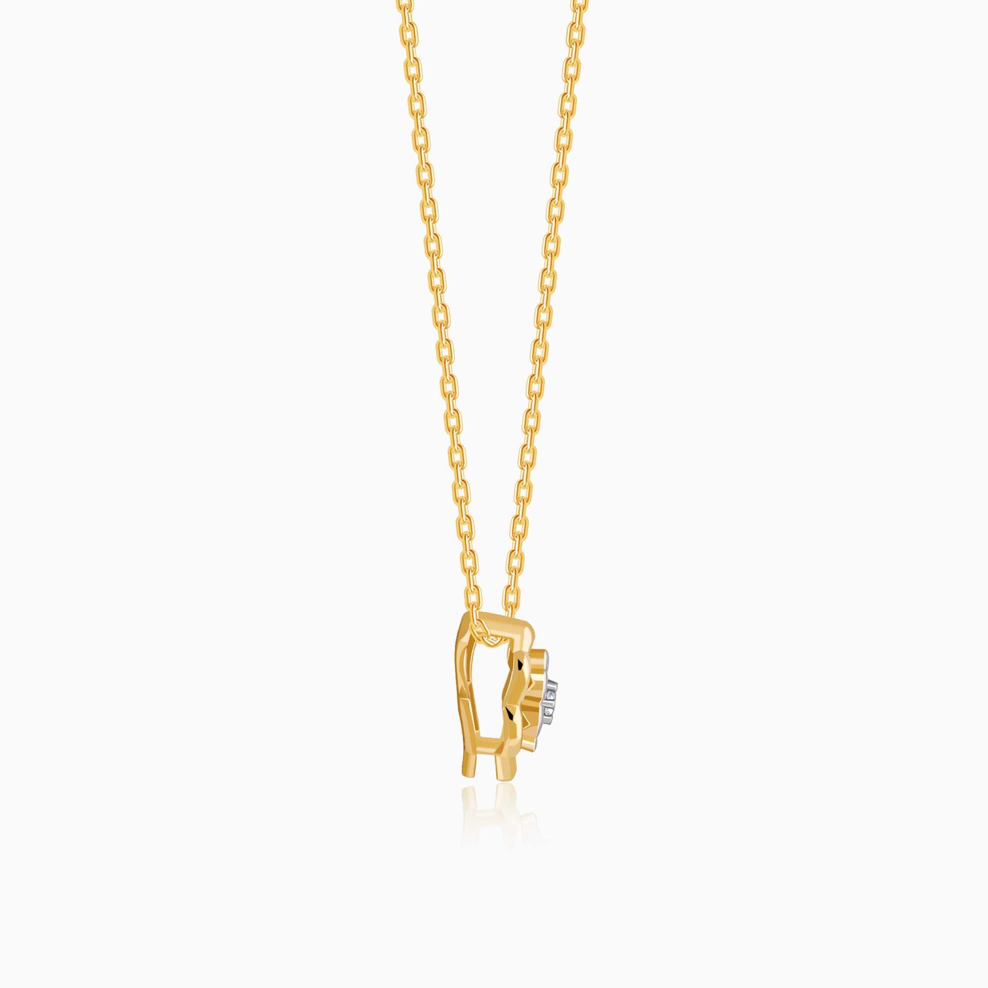 Gold Bloom Essence Lab Grown Diamond Pendant