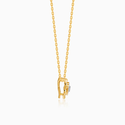 Gold Bloom Essence Lab Grown Diamond Pendant