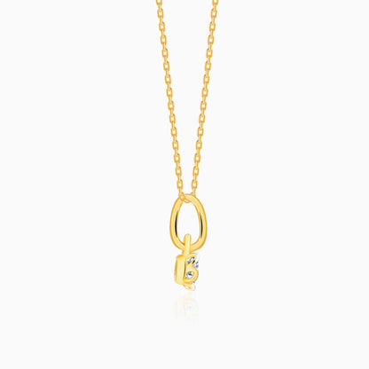 Gold Sleek Lab Grown Diamond Pendant