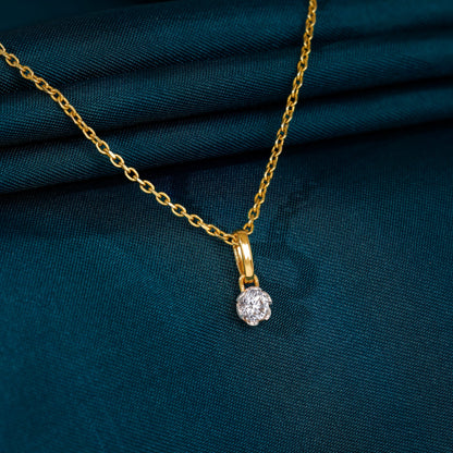 Gold Sleek Lab Grown Diamond Pendant