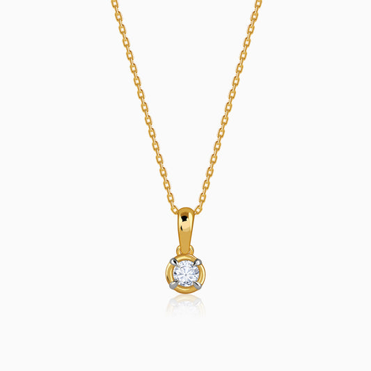 Gold Classic Legacy Lab Grown Diamond Solitaire Pendant