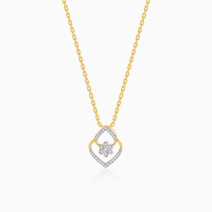 Gold Floral Beauty Lab Grown Diamond Pendant
