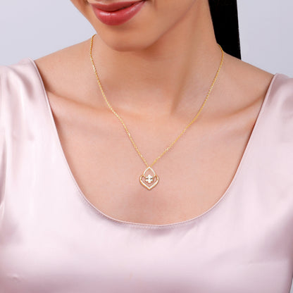 Gold Floral Beauty Lab Grown Diamond Pendant