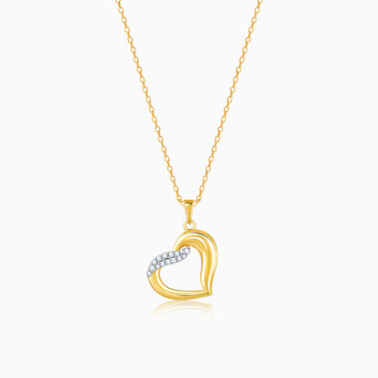 Gold Beloved Heart Diamond Pendant