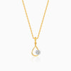 Gold Aqua Bloom Lab Grown Diamond Pendant
