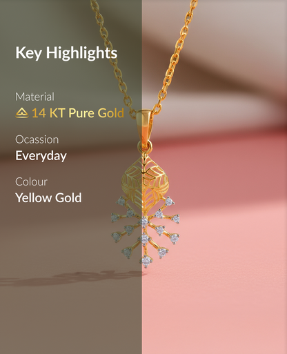 Gold Fireworks Lab Grown Diamond Pendant