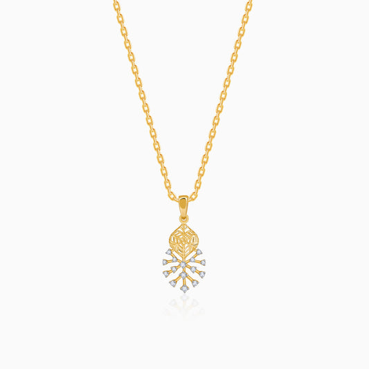 Gold Fireworks Lab Grown Diamond Pendant