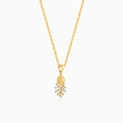 Gold Fireworks Lab Grown Diamond Pendant