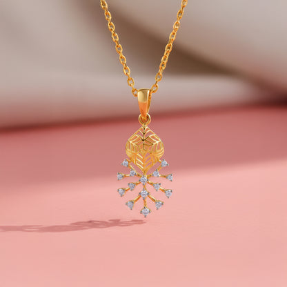 Gold Fireworks Lab Grown Diamond Pendant