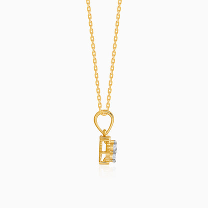 Gold Heart Hack Lab Grown Diamond Pendant