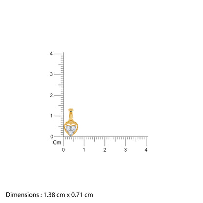 Gold Heart Hack Lab Grown Diamond Pendant