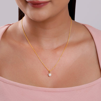 Gold Floretta Lab Grown Diamond Pendant