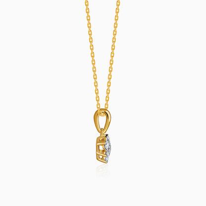 Gold Floretta Lab Grown Diamond Pendant