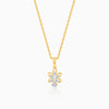 Gold Petal Grace Lab Grown Diamond Pendant