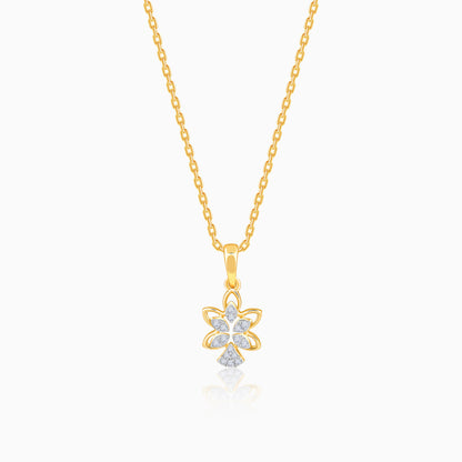 Gold Petal Grace Lab Grown Diamond Pendant