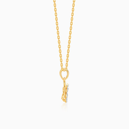 Gold Petal Grace Lab Grown Diamond Pendant