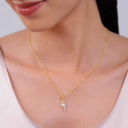 Gold Gilded Wings Lab Grown Diamond Pendant